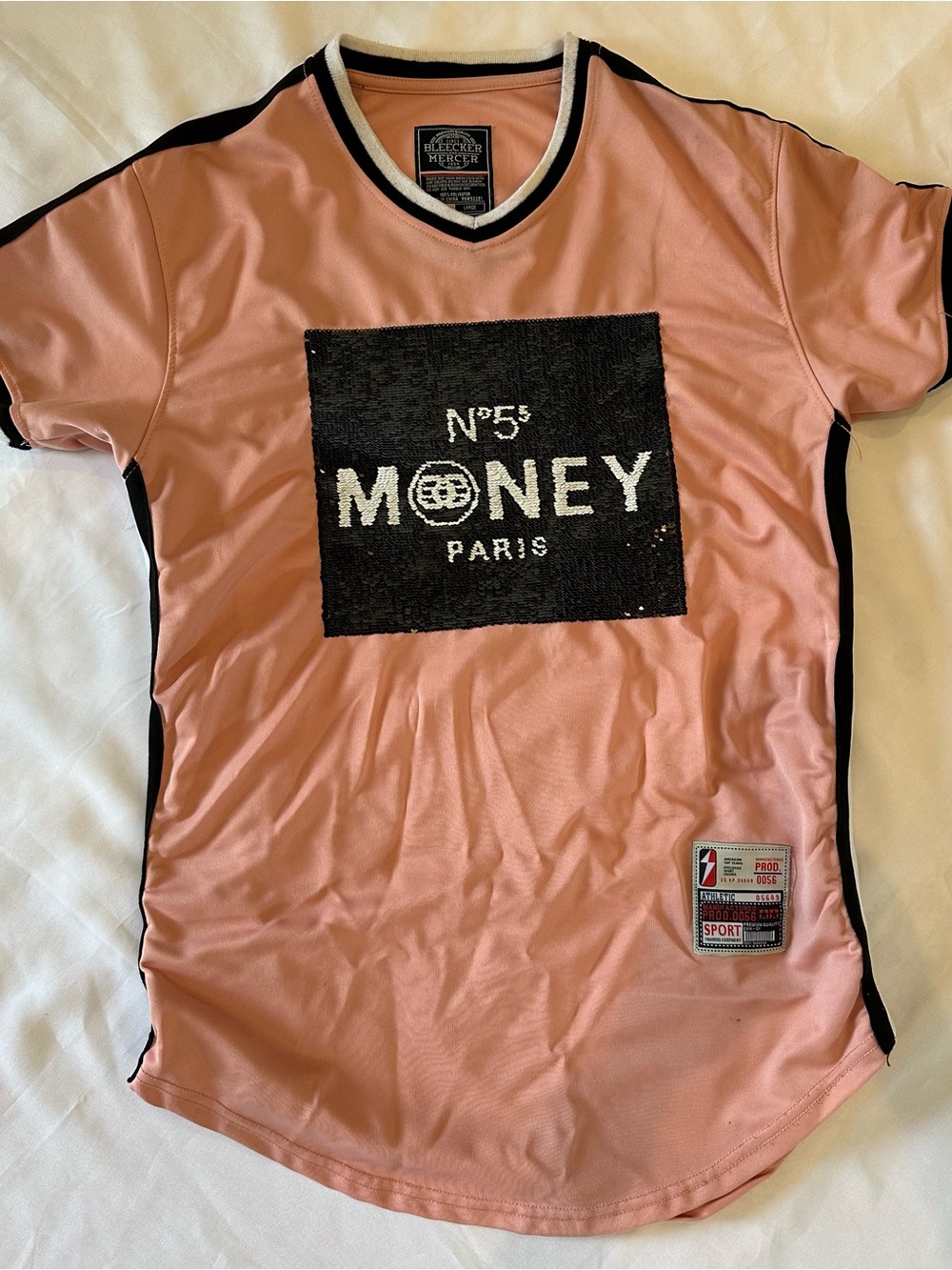 Women’s Pink Sequin Logo Mini Dress